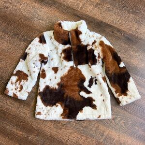 Toddler Cow Print 1/4 Zip
